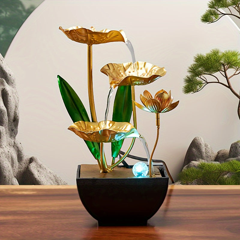 Amtn Club | Fontaine d’Intérieur Lotus Serein – Décoration Apaisante & Ambiance Zen