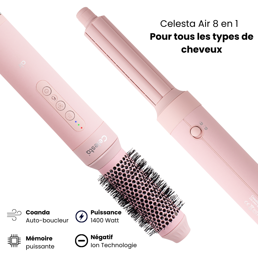 Amtn Club | Sèche-Cheveux AirStyler 8-en-1 Rose – Celesta