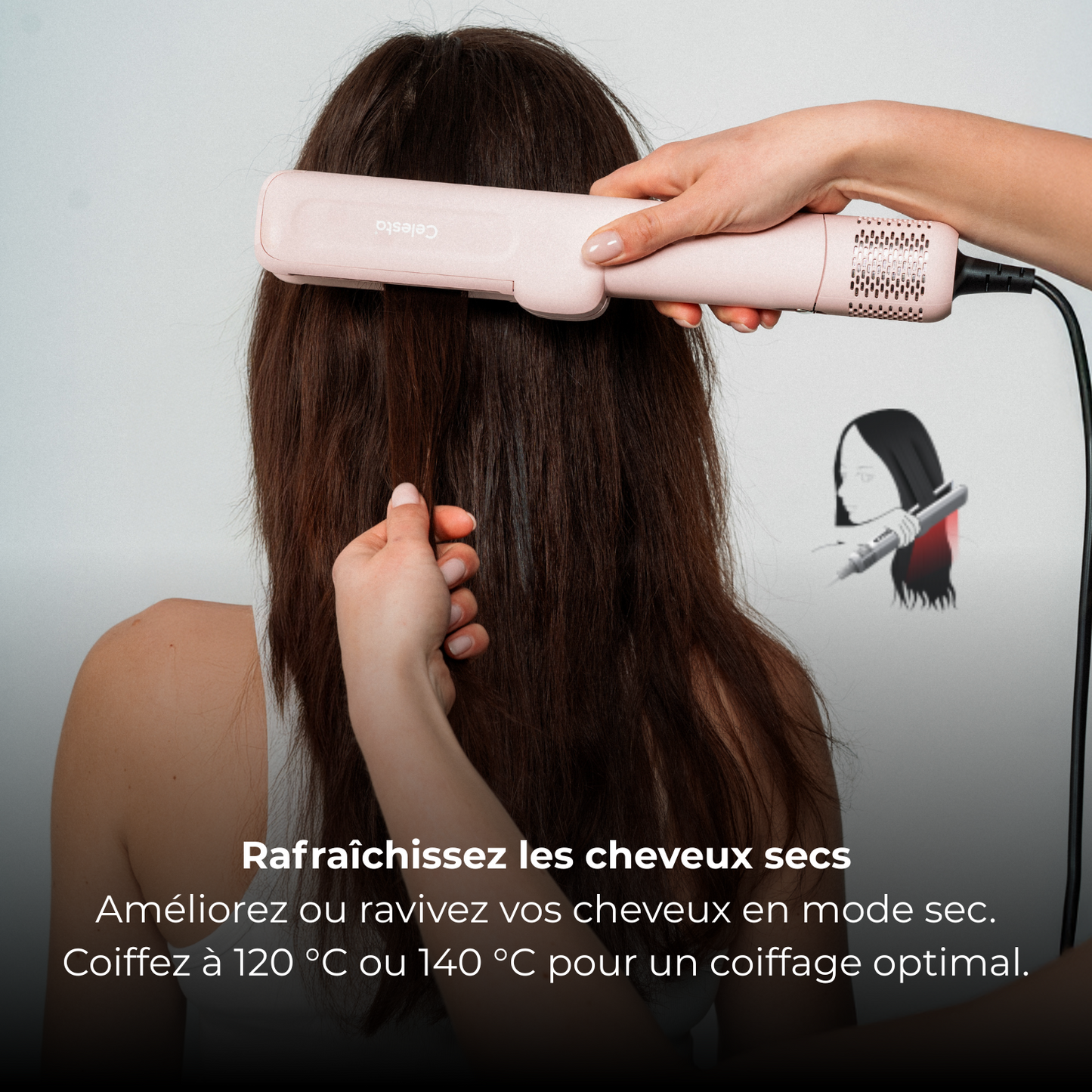 Amtn Club | Lisseur Séchant 2-en-1 Rose – AirLiss Celesta