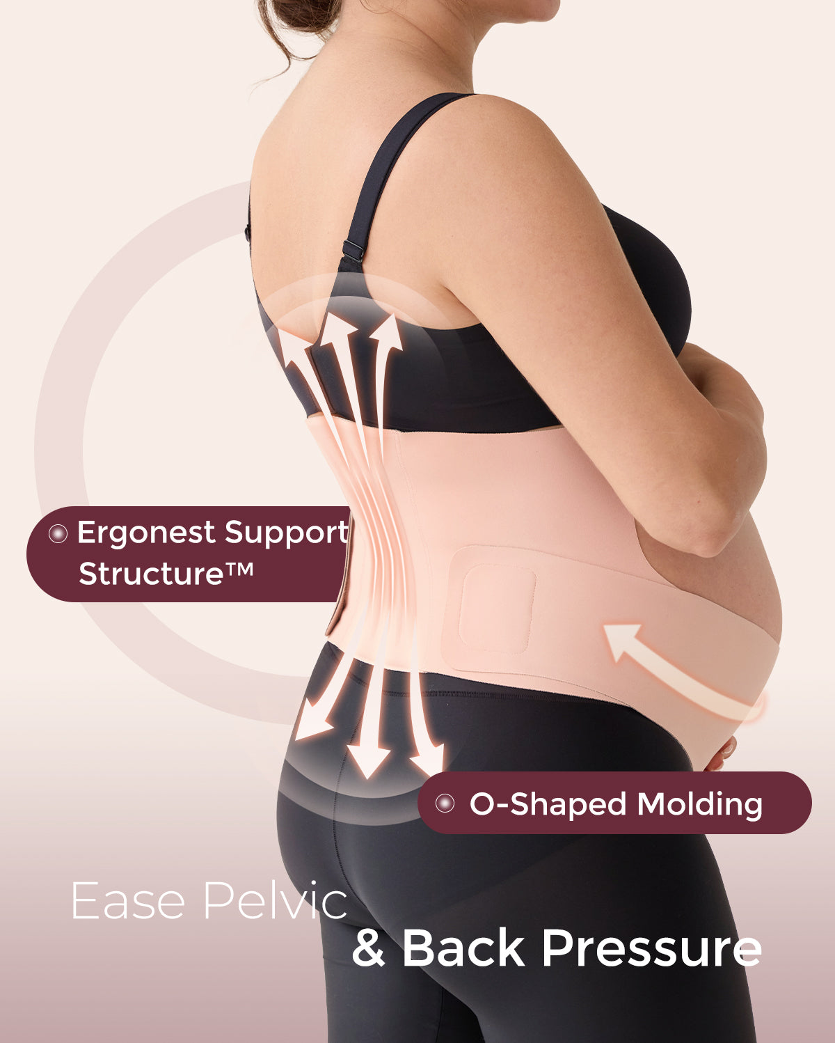 Ceinture de grossesse ergonomique pour soutien du ventre et du dos Momcozy