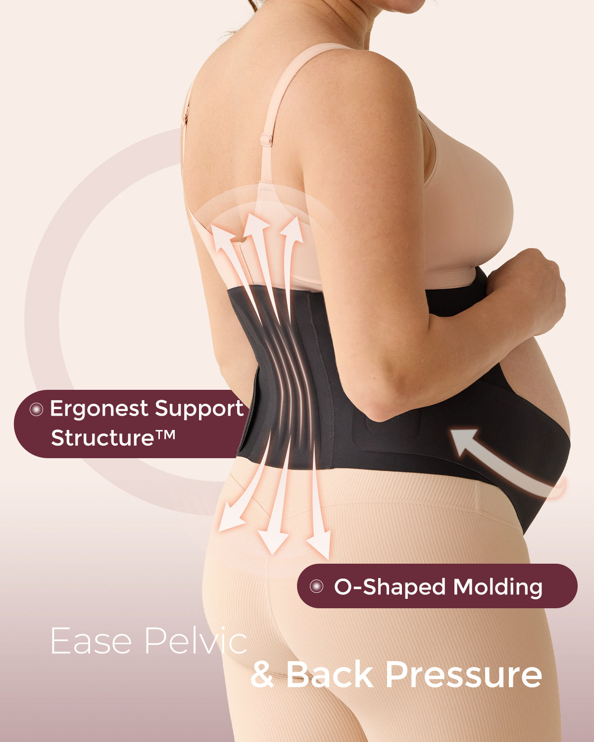 Ceinture de grossesse ergonomique pour soutien du ventre et du dos Momcozy