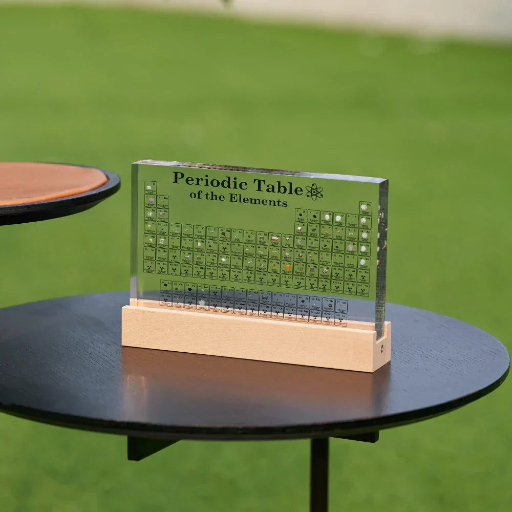 Amtn Club | Tableau périodique lumineux Elementa avec éléments réels – décoration scientifique LED éducative