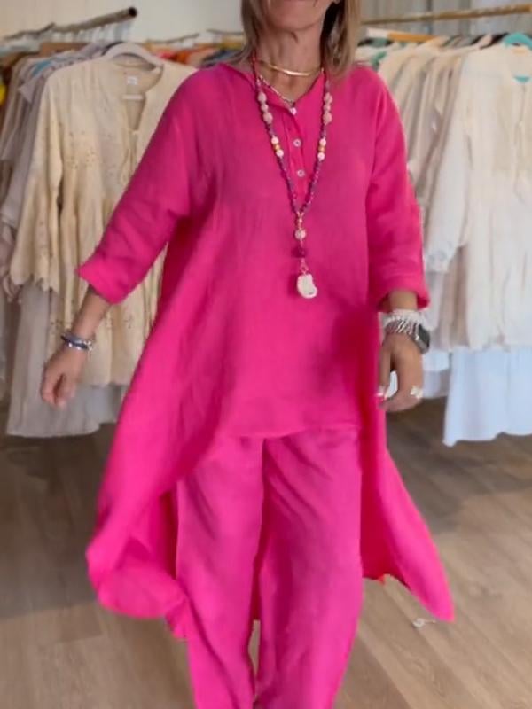 Amtn Club | BreezyChic Costume en Lin Uni Homme – Ensemble Léger et Élégant Respirant pour Été et Style Décontracté Chic