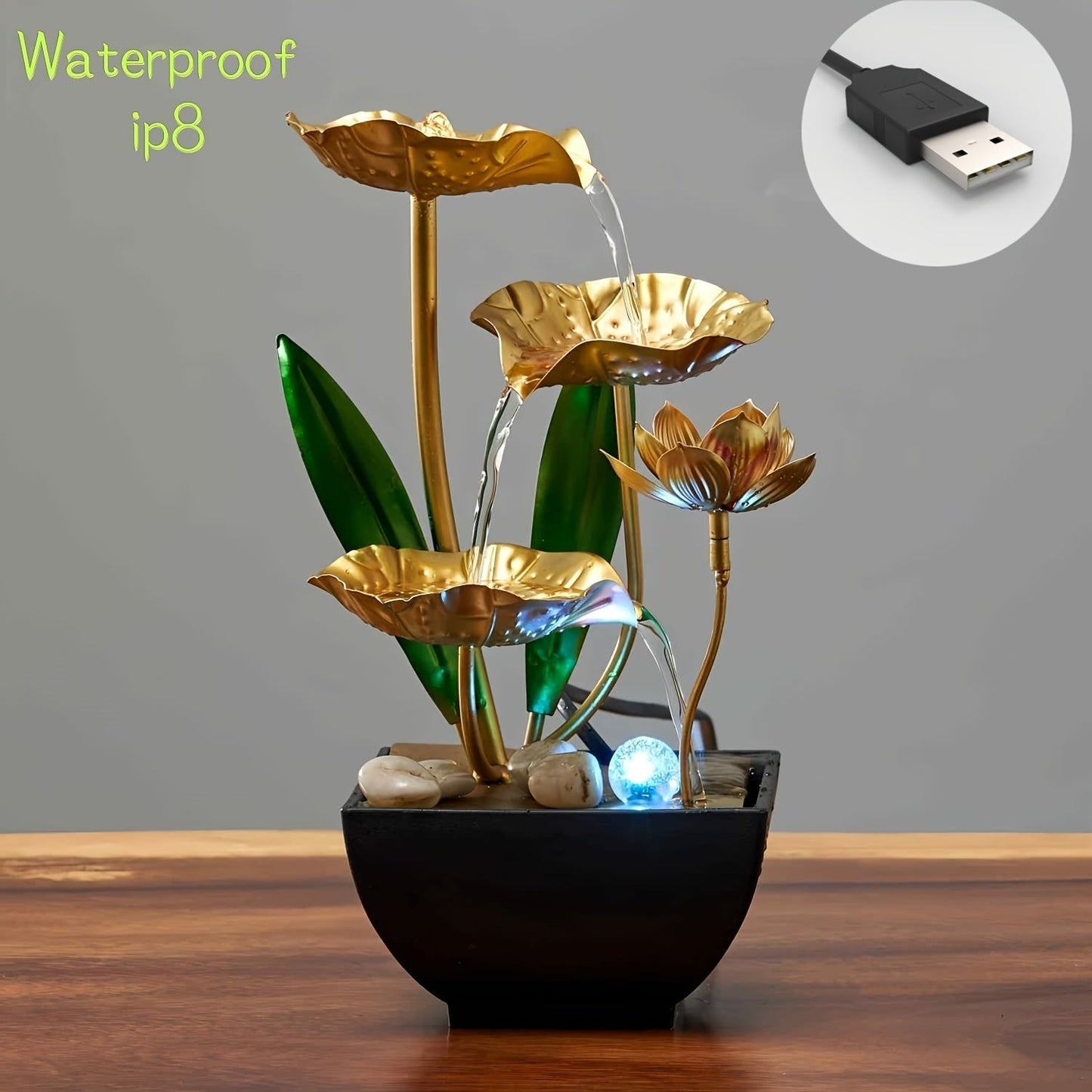 Amtn Club | Fontaine d’Intérieur Lotus Serein – Décoration Apaisante & Ambiance Zen