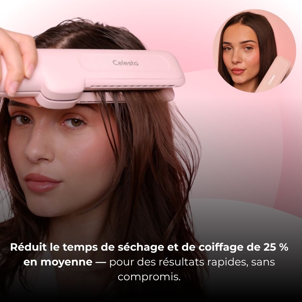 Amtn Club | Lisseur Séchant 2-en-1 Rose – AirLiss Celesta