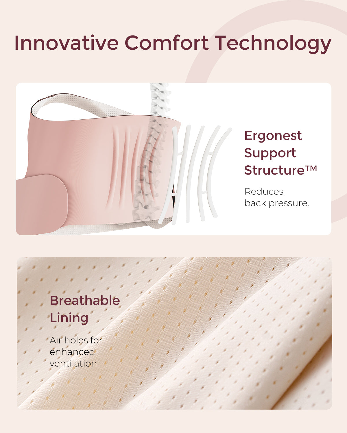 Ceinture de grossesse ergonomique pour soutien du ventre et du dos Momcozy