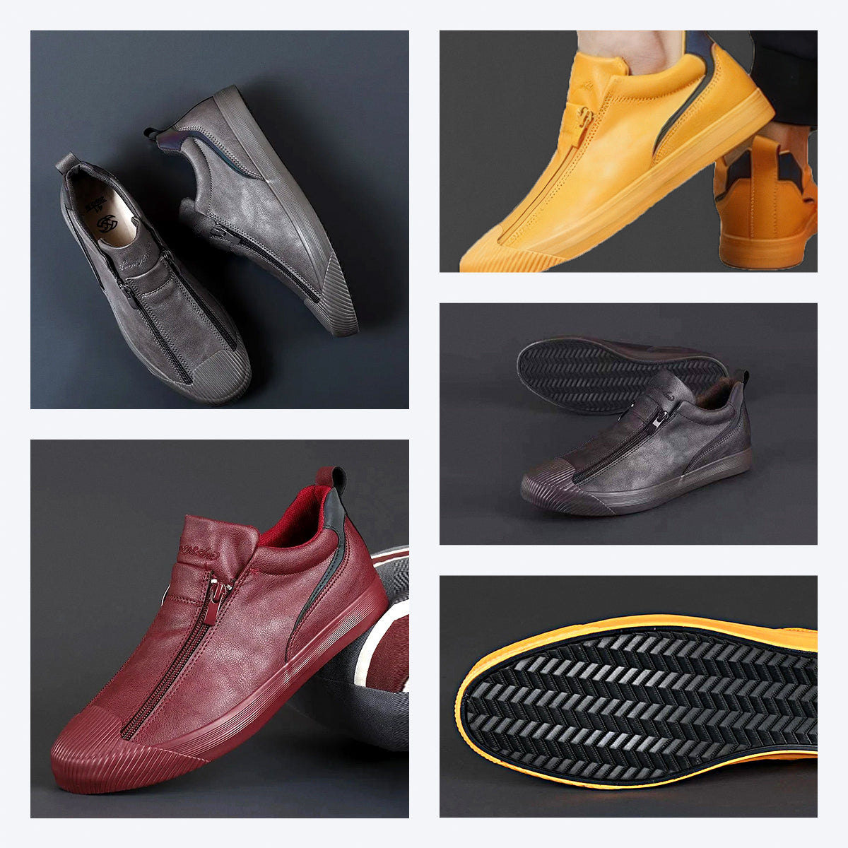Amtn Club | Baskets homme Noah avec fermeture éclair et confort – sneakers urbaines faciles à enfiler