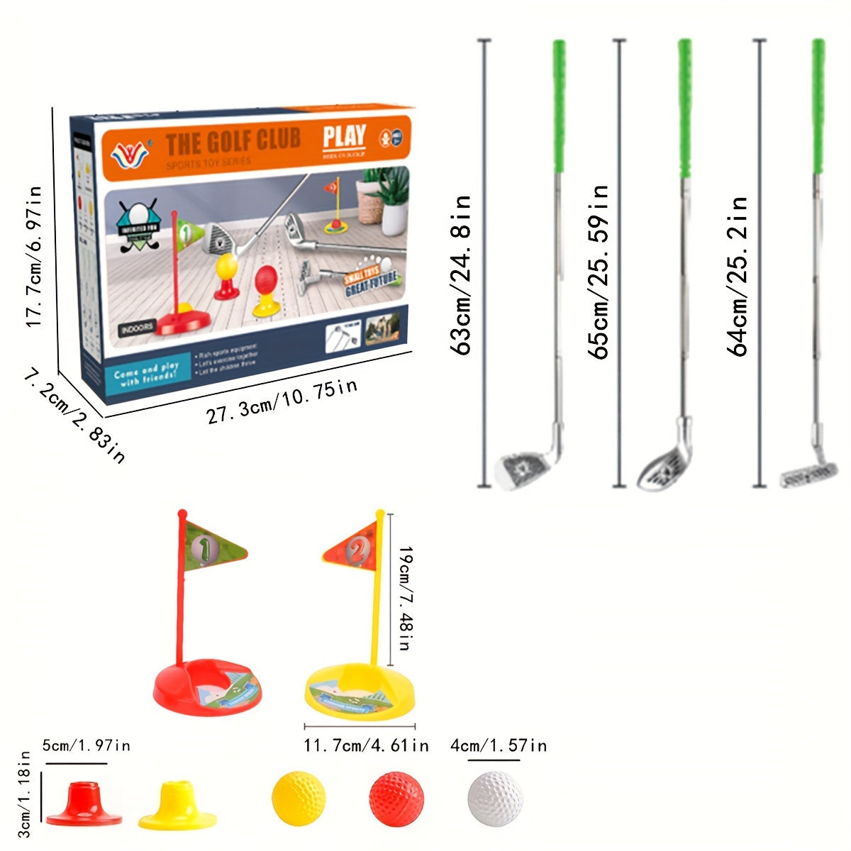 Amtn Club | Set de Golf Enfant Réglable avec Cibles d’Entraînement