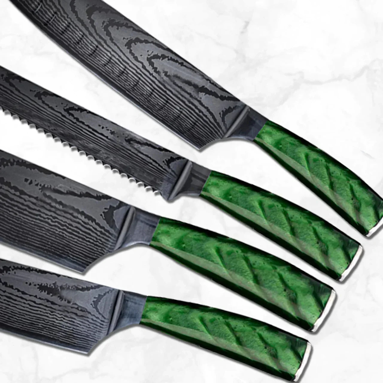 Amtn Club | Mori Santoku – Couteau de Chef Japonais Premium en Acier Inoxydable Haute Performance pour une Découpe Précise