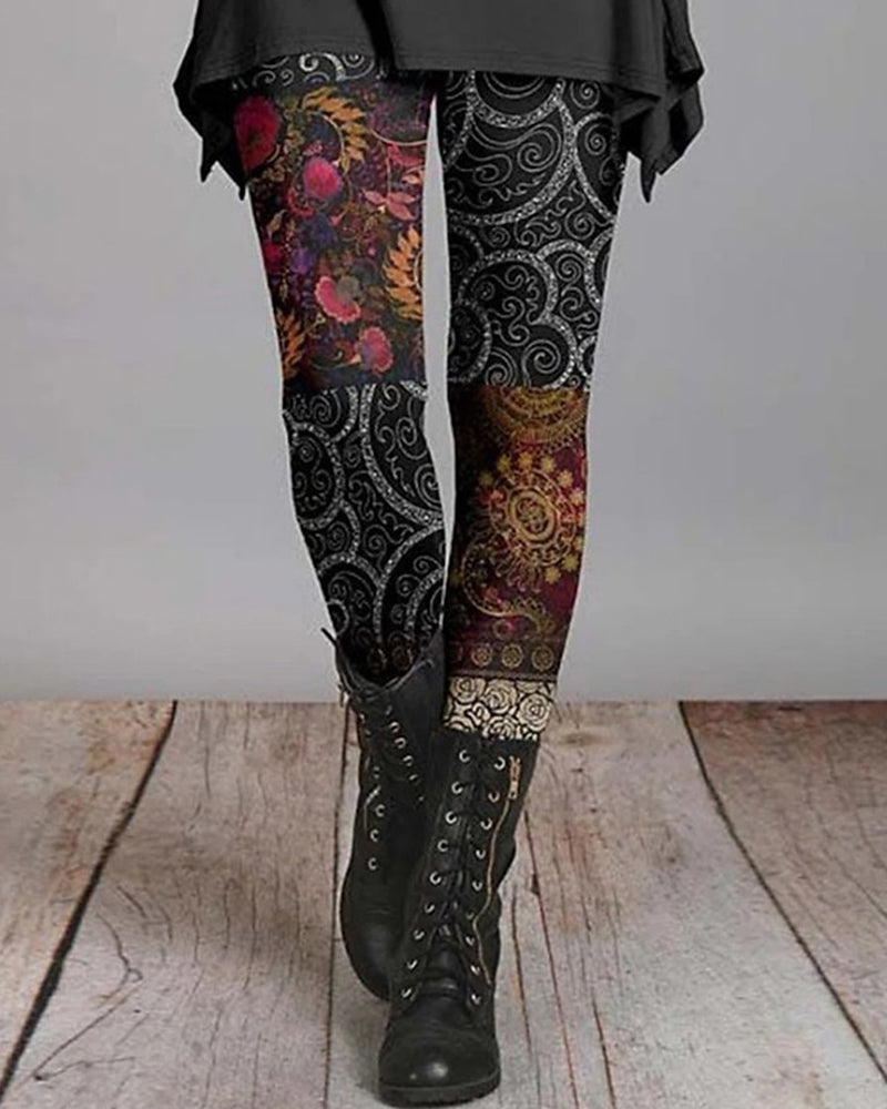 Amtn Club | Leggings Bohème Rétro à Imprimés Ethniques – Ziva