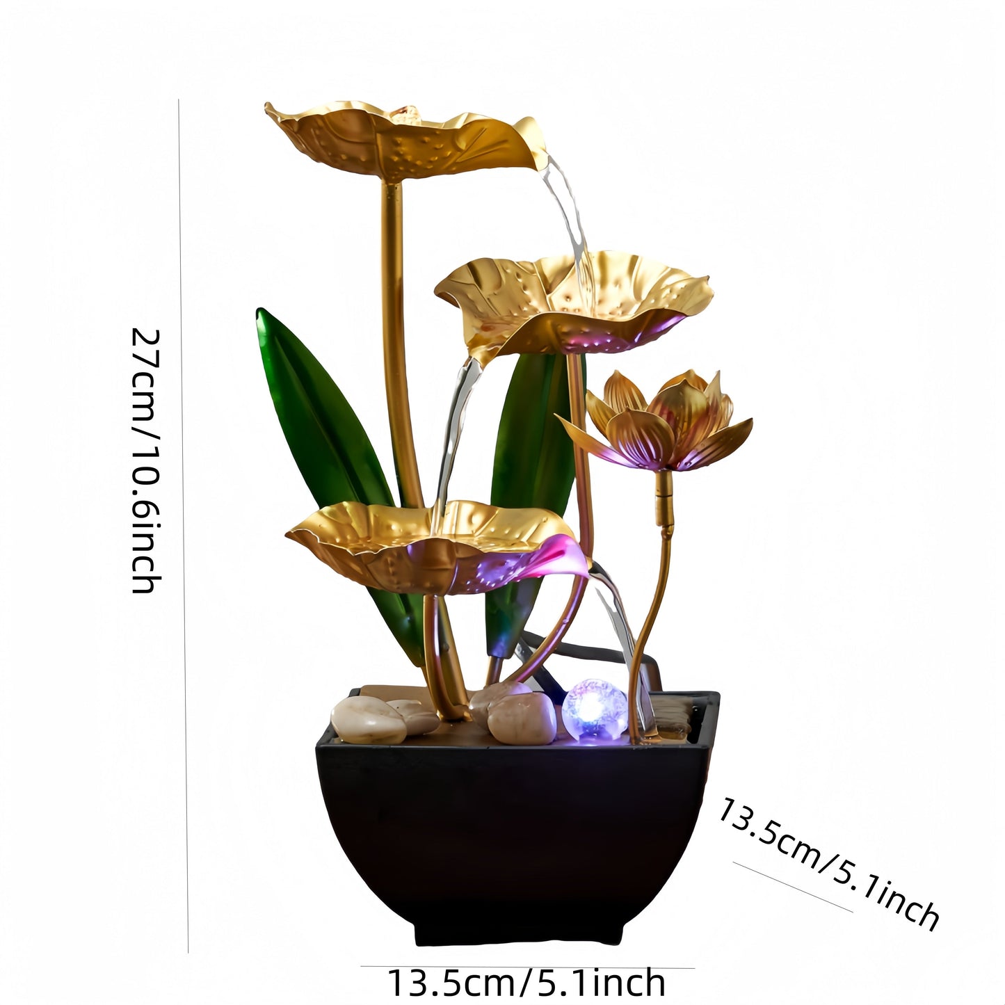 Amtn Club | Fontaine d’Intérieur Lotus Serein – Décoration Apaisante & Ambiance Zen
