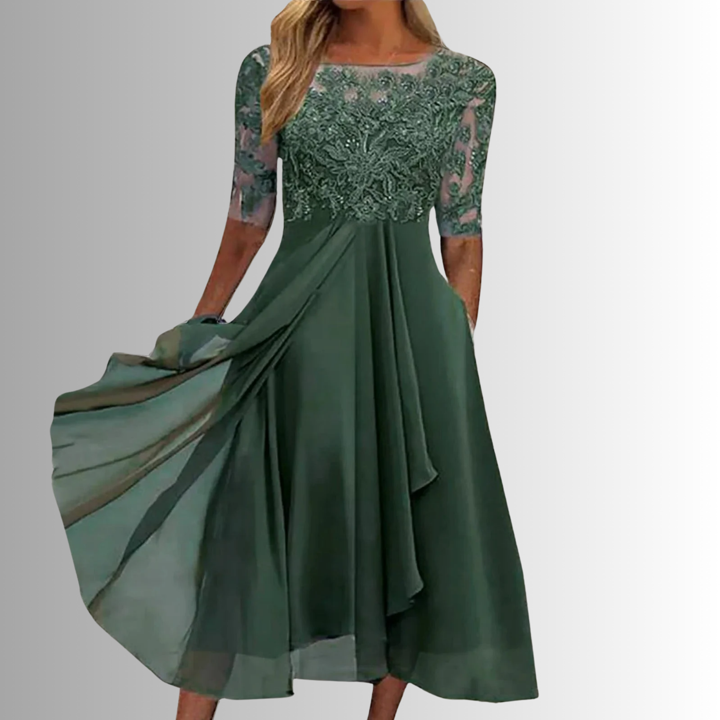 Amtn Club | Rhonda Robe en Dentelle Élégante Femme – Robe Chic et Raffinée pour Soirées & Occasions Spéciales