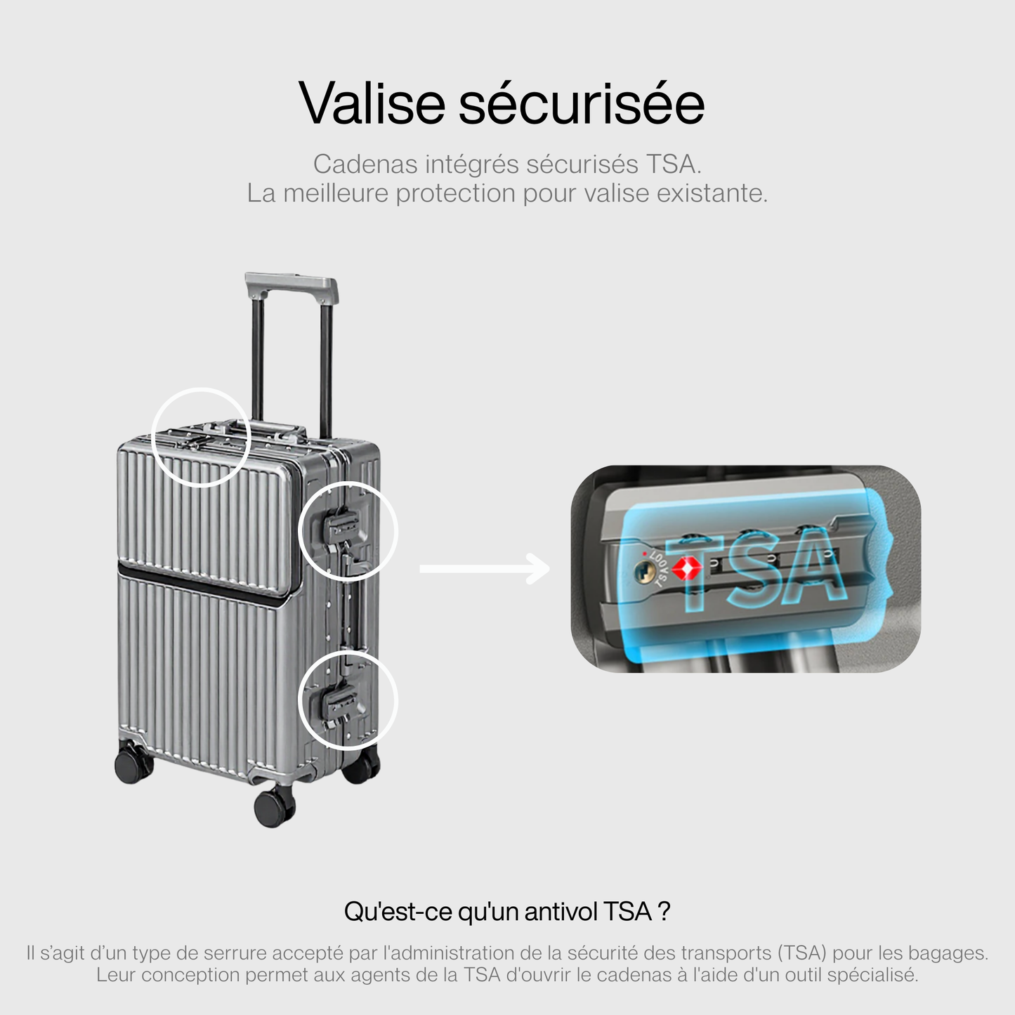 Amtn Club| Valise cabine Hublot Premium 45L | Coque rigide, Fermeture sécurisée TSA, Grande Capacité, Roulettes pivotantes