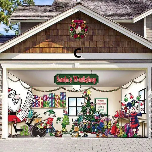 Amtn Club | Magie de Porte de Garage Festive Édition Noël – Décoration Murale et Extérieure Festive pour Ambiance de Fêtes