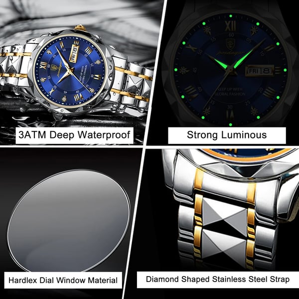 Amtn Club | Montre Homme Luxe Étanche avec Fonction Lumineuse