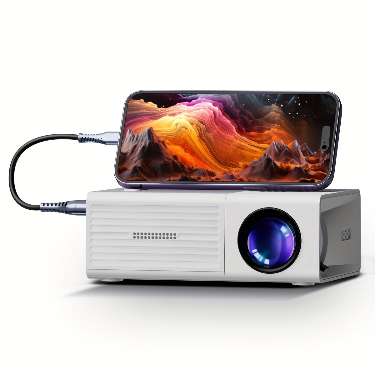 Amtn Club | Mini Projecteur Portable 3000 Lumens HD – Home Cinema