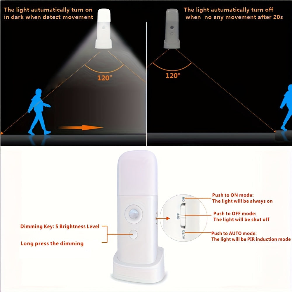 Amtn Club | Lampe de Nuit LED à Capteur de Mouvement Rechargeable USB & Réglable