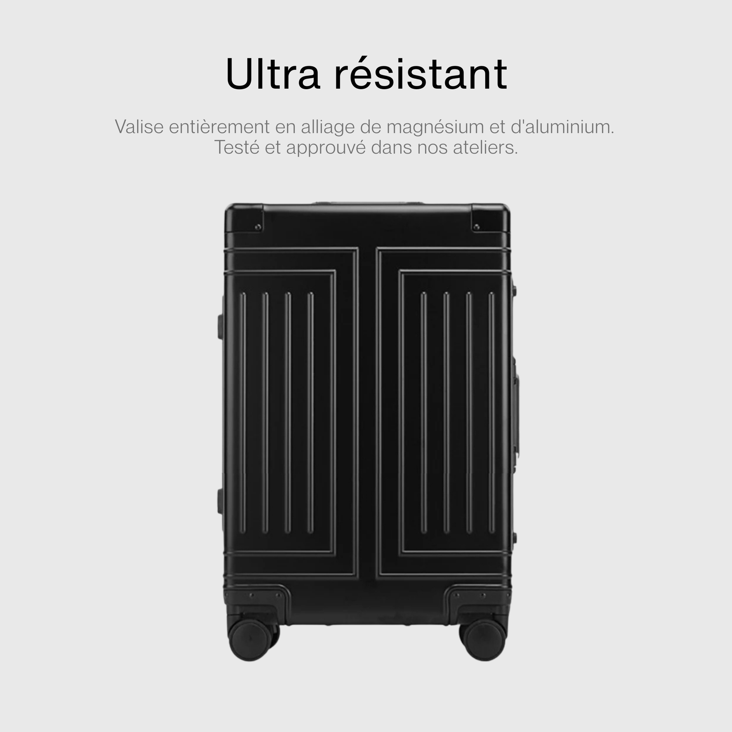 Amtn Club| Valise soute Premium | Coque Aluminium rigide, Fermeture sécurisée TSA, Grande Capacité, Roulettes pivotantes