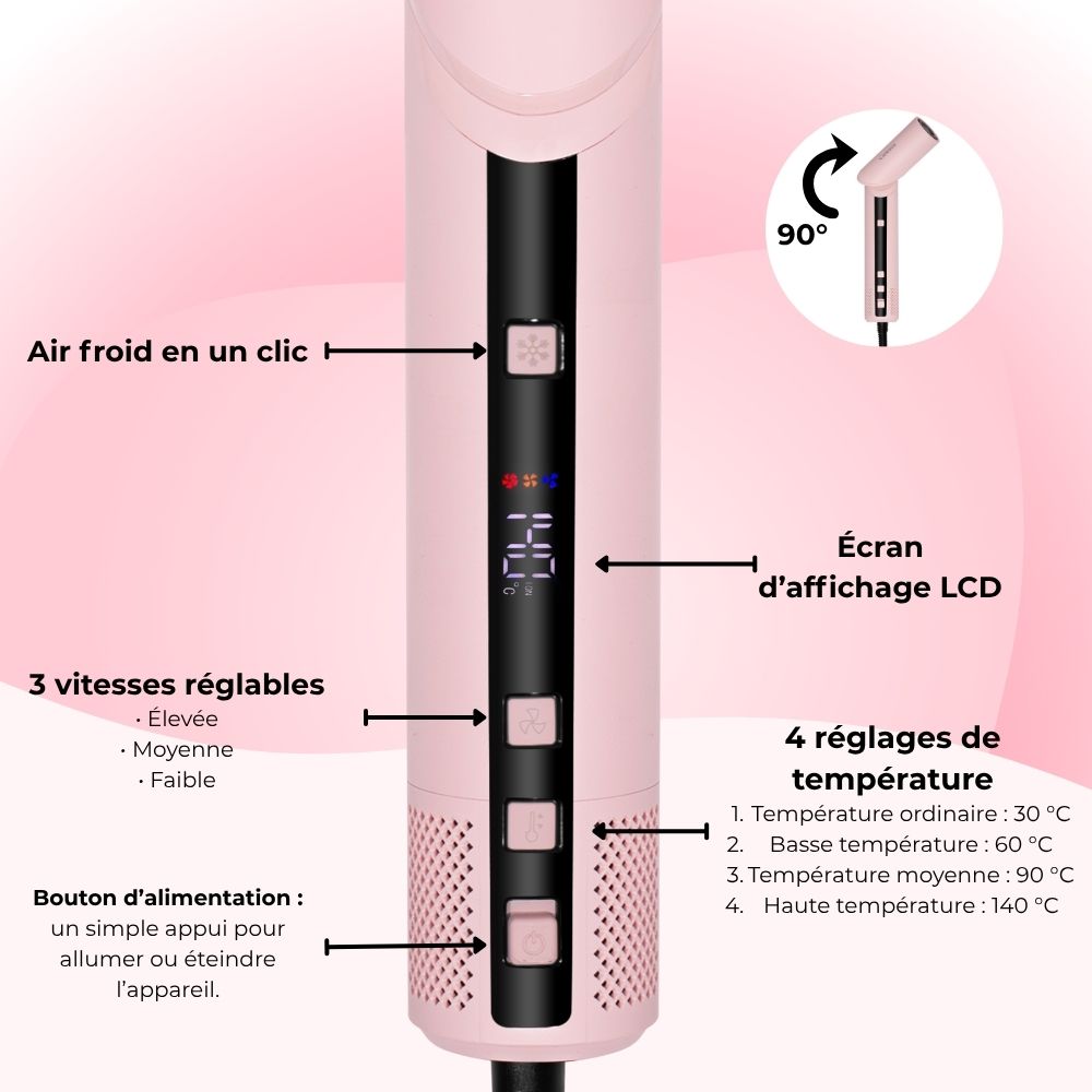 Amtn Club | Sèche-Cheveux AirStyler 9-en-1 Rose – Celesta