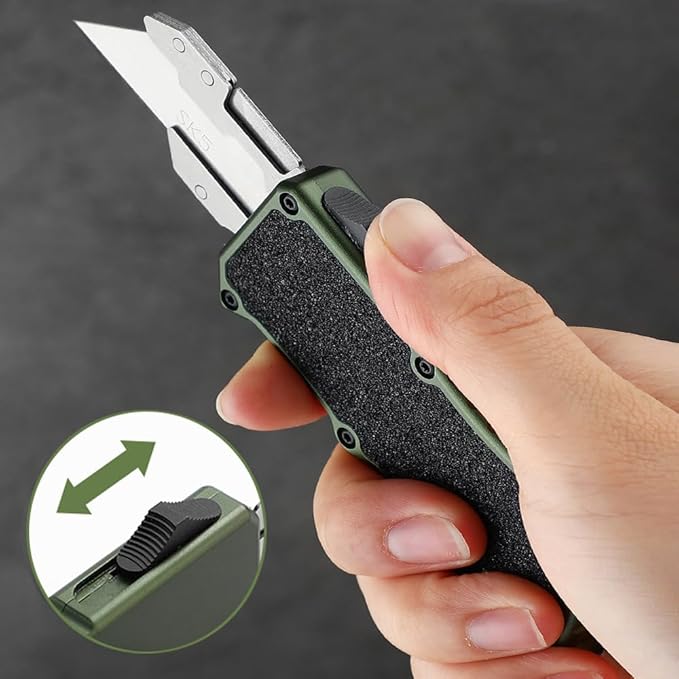 Amtn Club | AeroBlade Couteau Utilitaire de Précision en Aluminium Haute Performance – Cutter Professionnel Robuste et Ergonomique Polyvalent