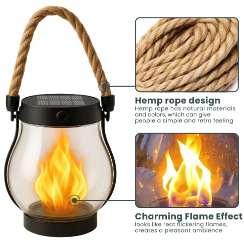 Amtnclub | BowLift | Lampe solaire Fire Seed — Une ambiance de flamme magique pour réchauffer votre espace et sublimer chaque nuit