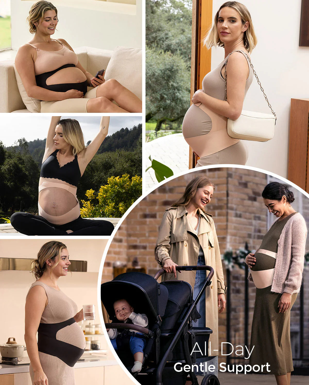 Ceinture de grossesse ergonomique pour soutien du ventre et du dos Momcozy