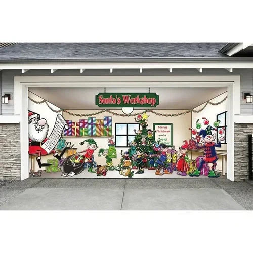 Amtn Club | Magie de Porte de Garage Festive Édition Noël – Décoration Murale et Extérieure Festive pour Ambiance de Fêtes