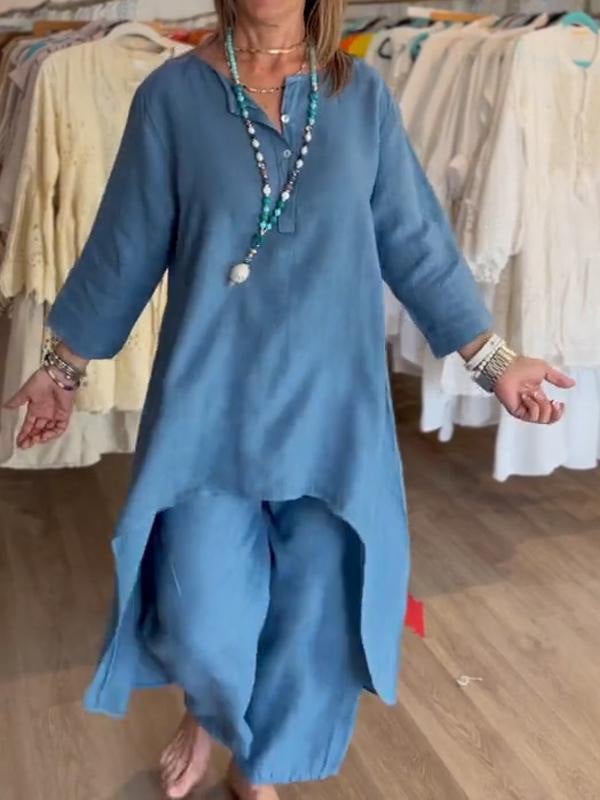 Amtn Club | BreezyChic Costume en Lin Uni Homme – Ensemble Léger et Élégant Respirant pour Été et Style Décontracté Chic