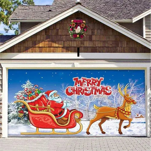 Amtn Club | Magie de Porte de Garage Festive Édition Noël – Décoration Murale et Extérieure Festive pour Ambiance de Fêtes