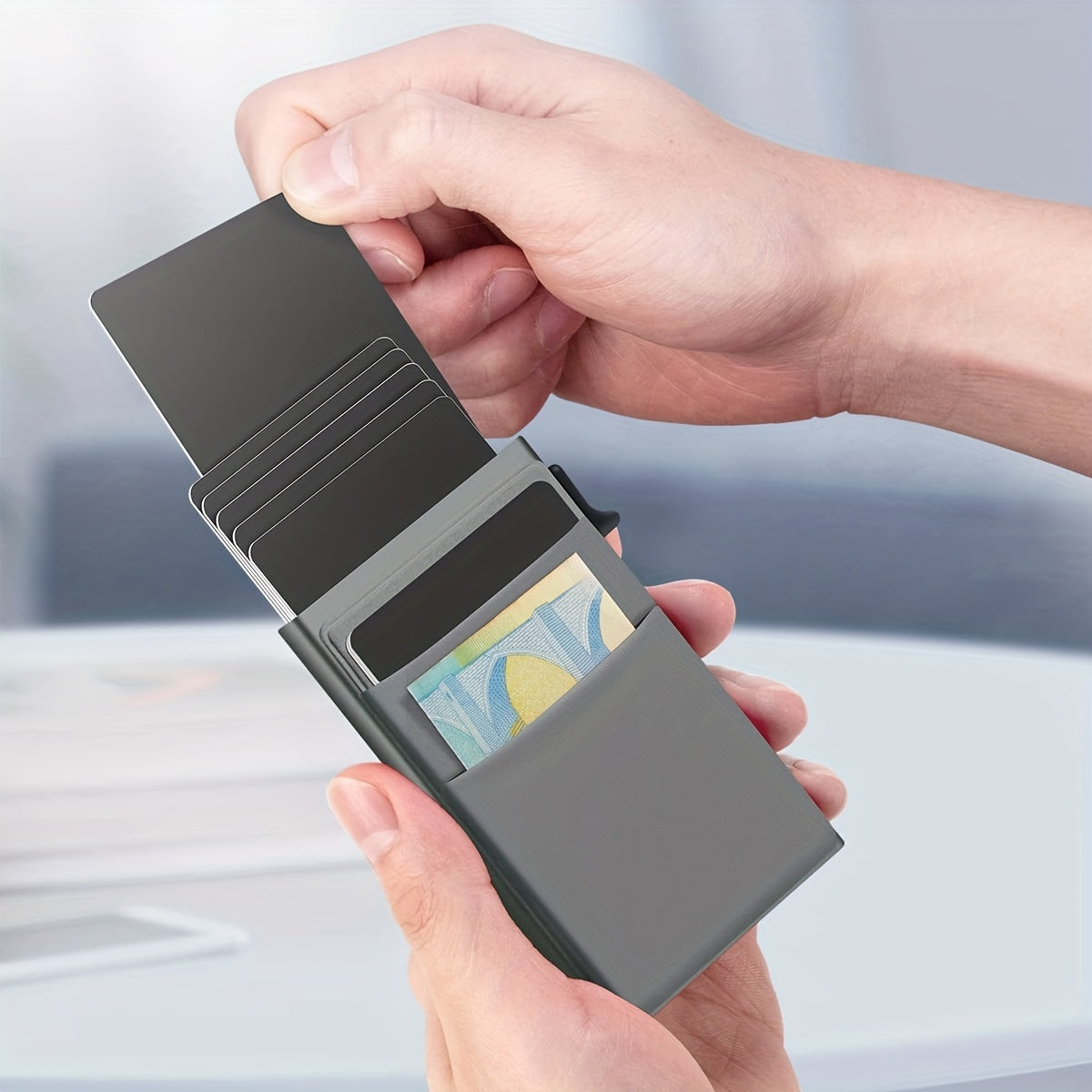 Amtn Club | Porte-Cartes RFID Automatique Grande Capacité