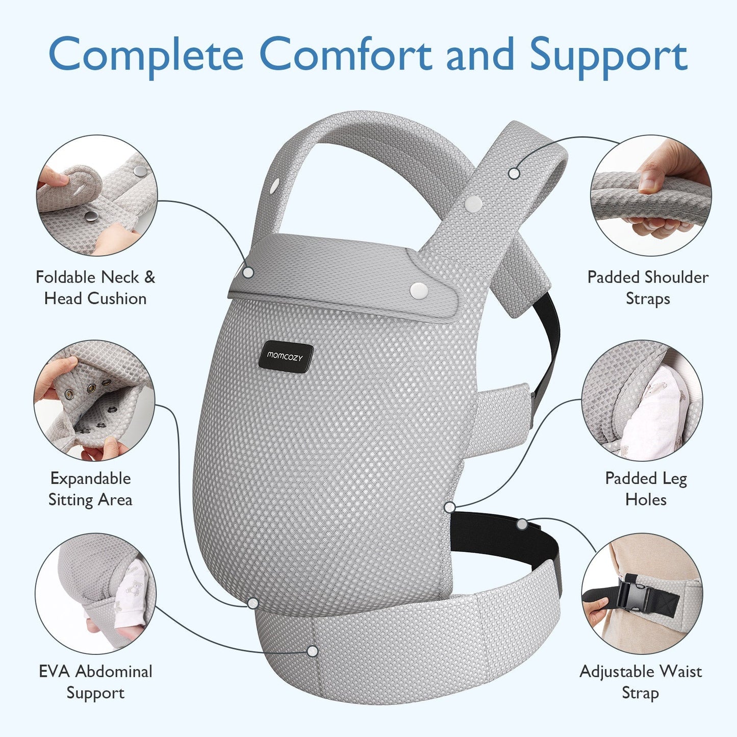 Porte-bébé Momcozy PureHug - Ergonomique, confortable & léger