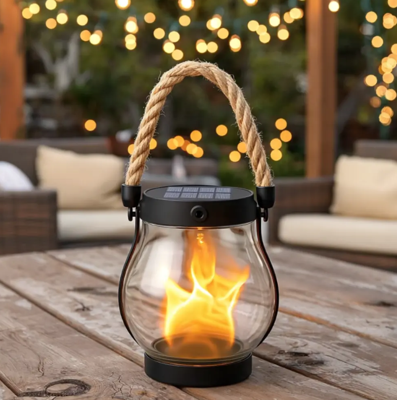 Amtnclub | BowLift | Lampe solaire Fire Seed — Une ambiance de flamme magique pour réchauffer votre espace et sublimer chaque nuit