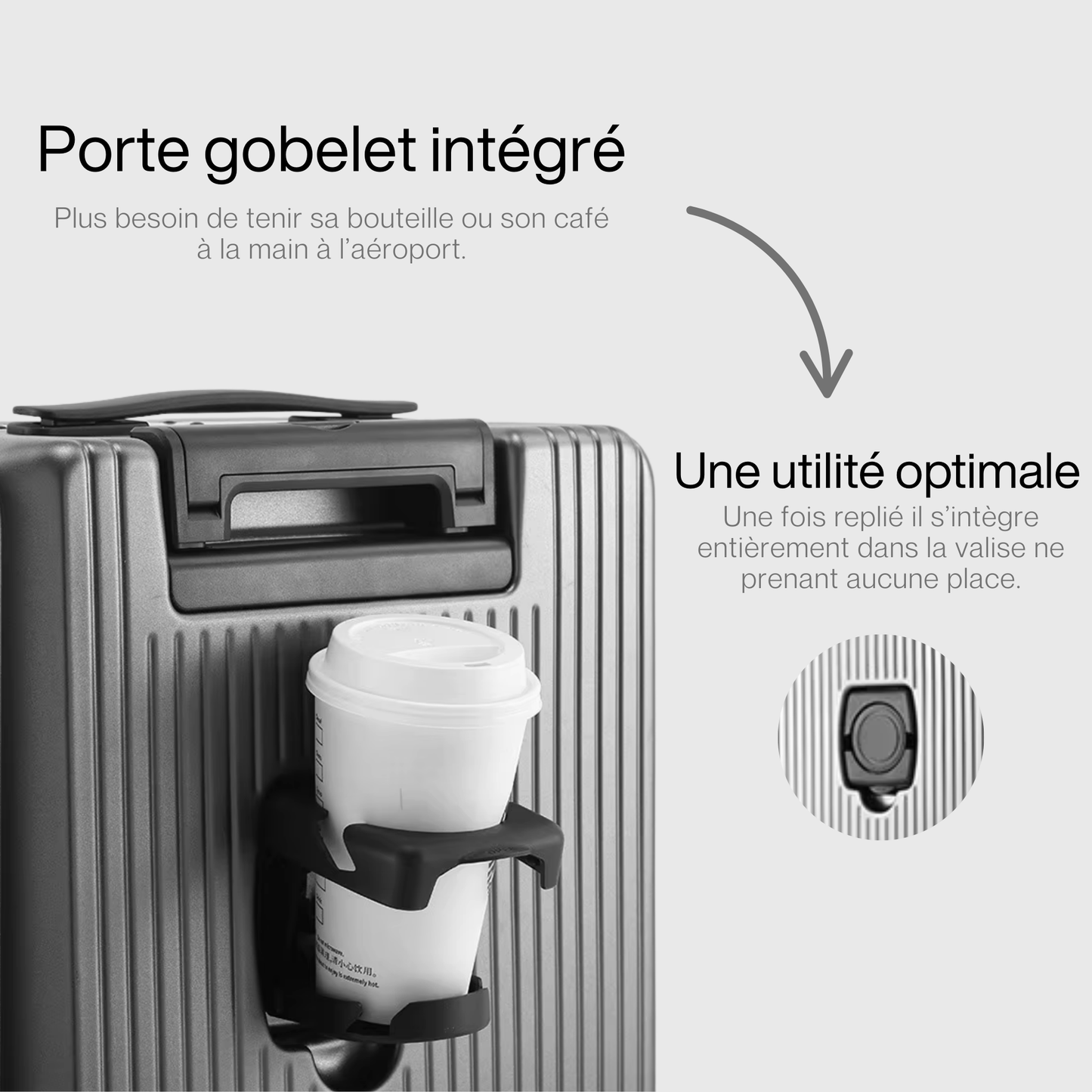 Amtn Club|Valise cabine Utility 2 | Coque rigide, Fermeture sécurisée TSA, Grande Capacité, Roulettes pivotantes