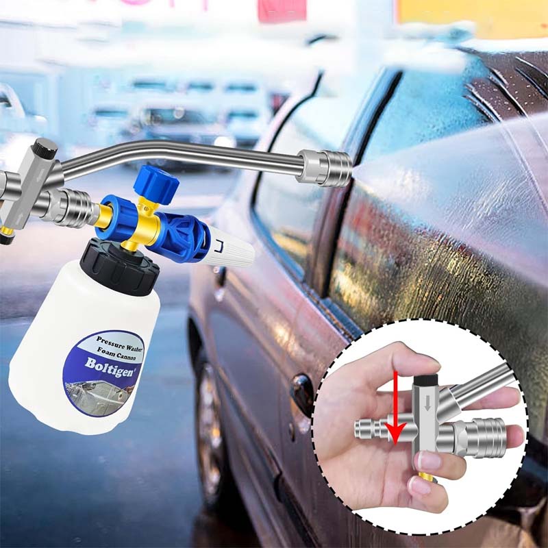 Amtn Club | TurboFlow Canon à Mousse Haute Pression Avancé avec Connecteur Double – Nettoyage Rapide Voiture, Mousse Épaisse et Puissante