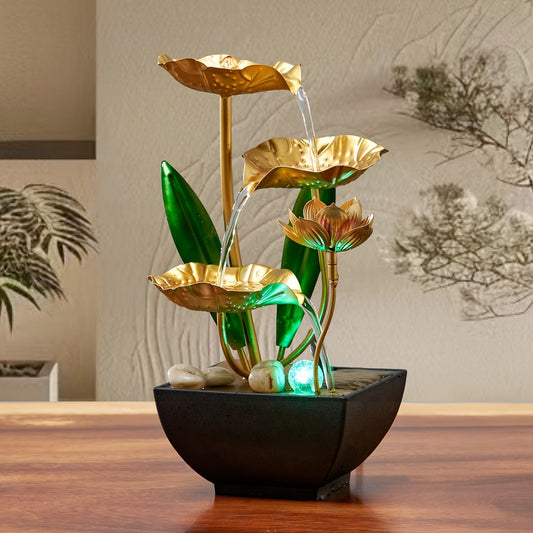 Amtn Club | Fontaine d’Intérieur Lotus Serein – Décoration Apaisante & Ambiance Zen