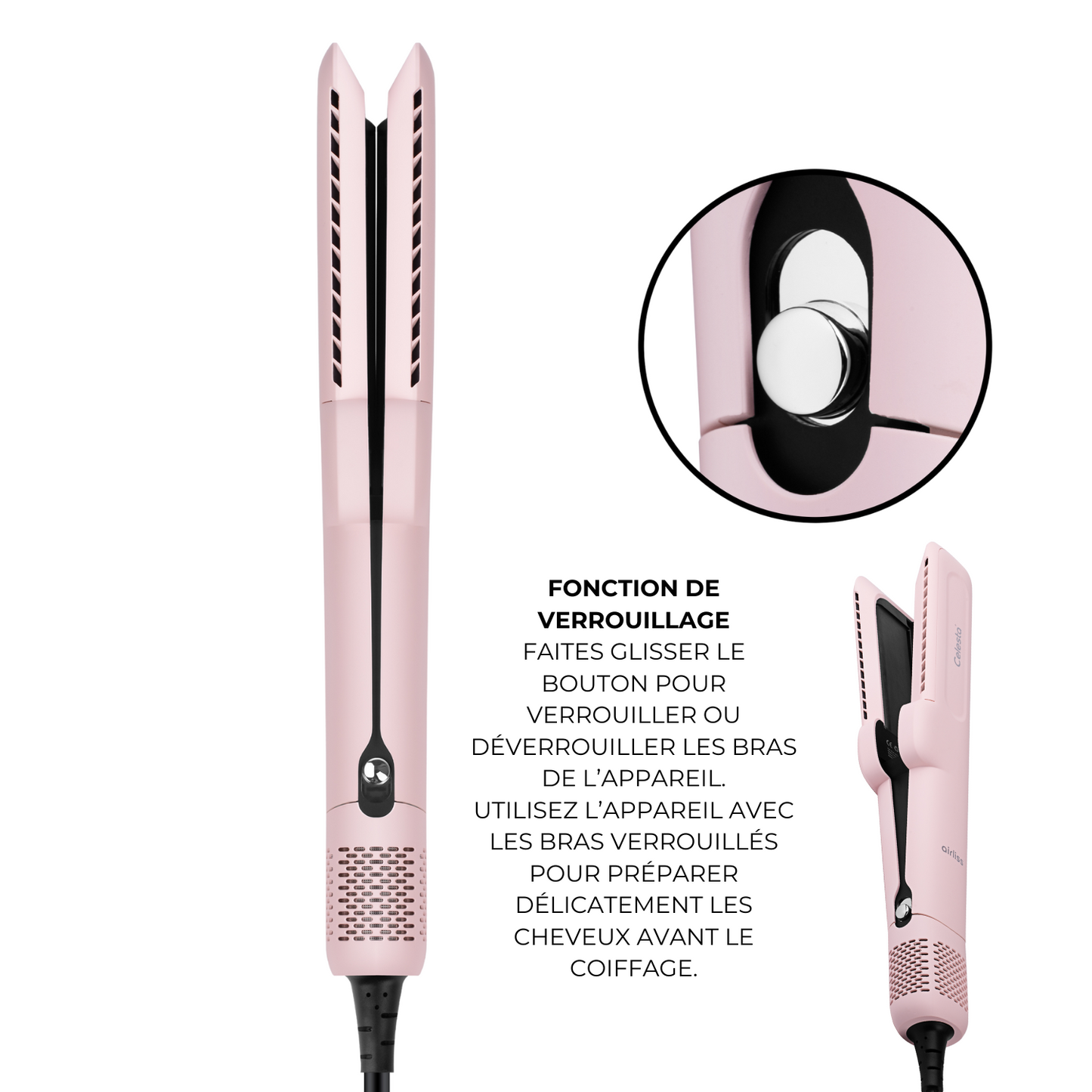 Amtn Club | Lisseur Séchant 2-en-1 Rose – AirLiss Celesta
