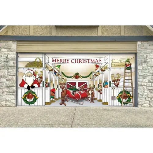 Amtn Club | Magie de Porte de Garage Festive Édition Noël – Décoration Murale et Extérieure Festive pour Ambiance de Fêtes