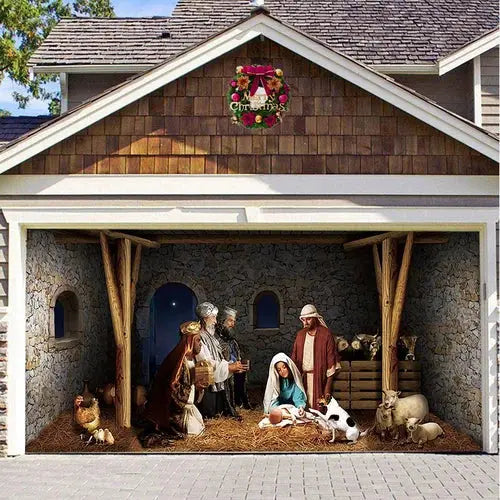 Amtn Club | Magie de Porte de Garage Festive Édition Noël – Décoration Murale et Extérieure Festive pour Ambiance de Fêtes