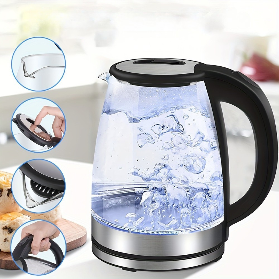 Amtn Club | Bouilloire Électrique en Verre LED 2L – AquaElegance