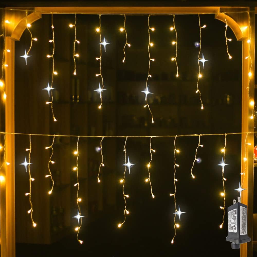 Amtn Club | Rideaux Lumineux LED Blanc Chaud Scintillants