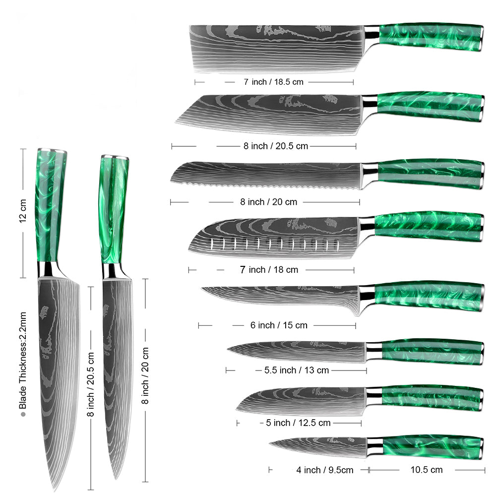 Amtn Club | Mori Santoku – Couteau de Chef Japonais Premium en Acier Inoxydable Haute Performance pour une Découpe Précise