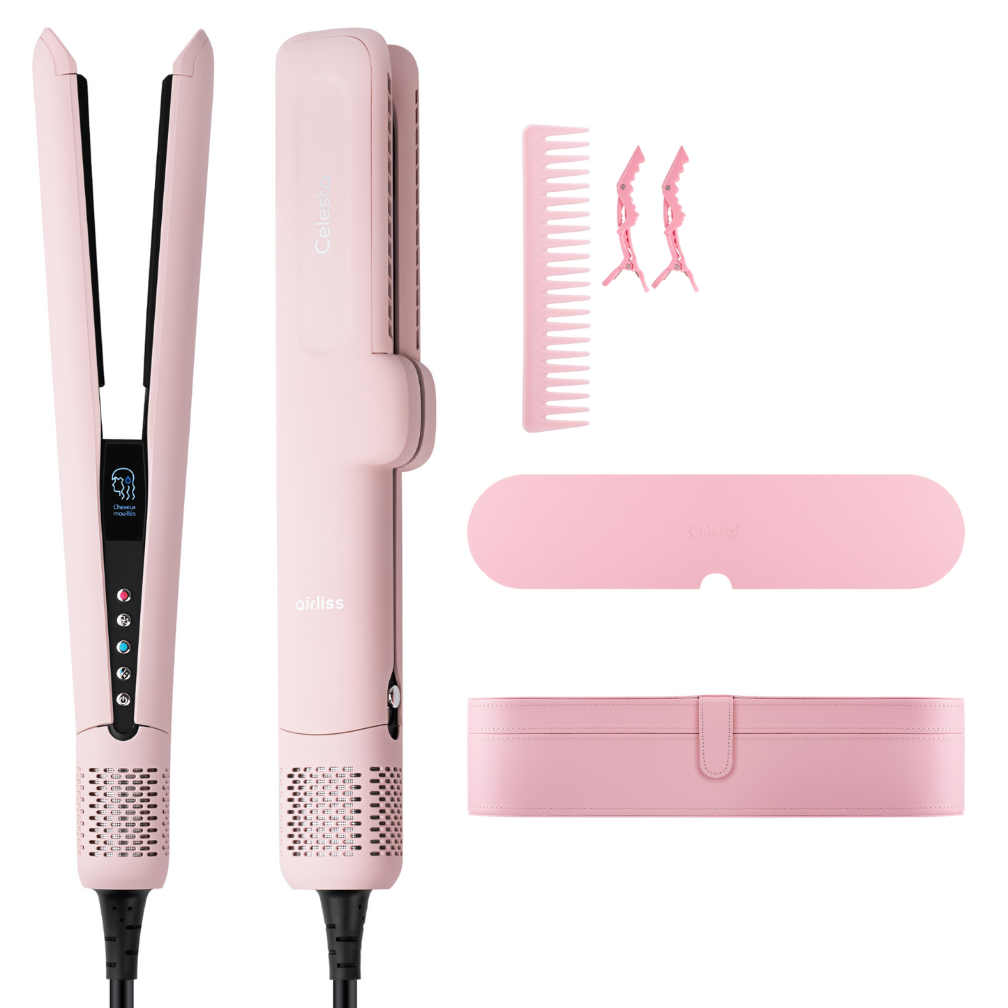 Amtn Club | Lisseur Séchant 2-en-1 Rose – AirLiss Celesta