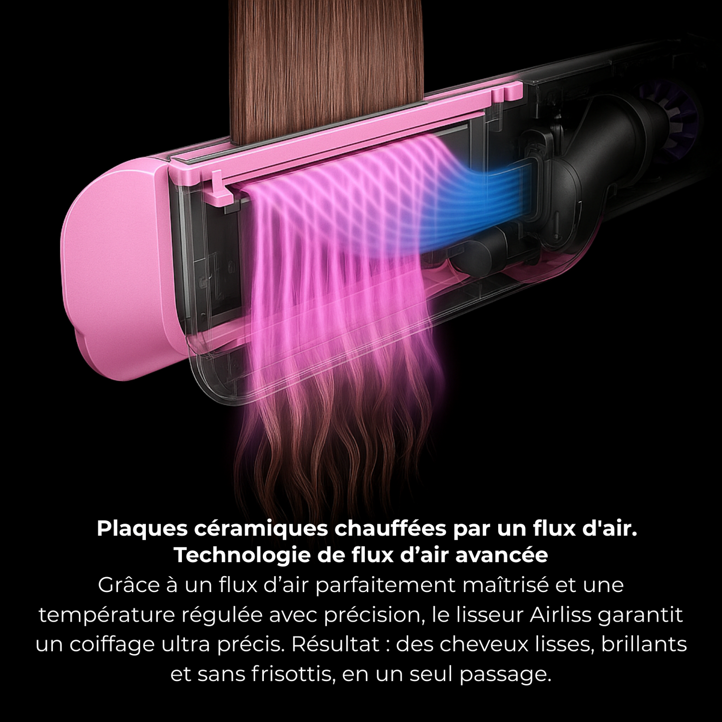 Amtn Club | Lisseur Séchant 2-en-1 Rose – AirLiss Celesta