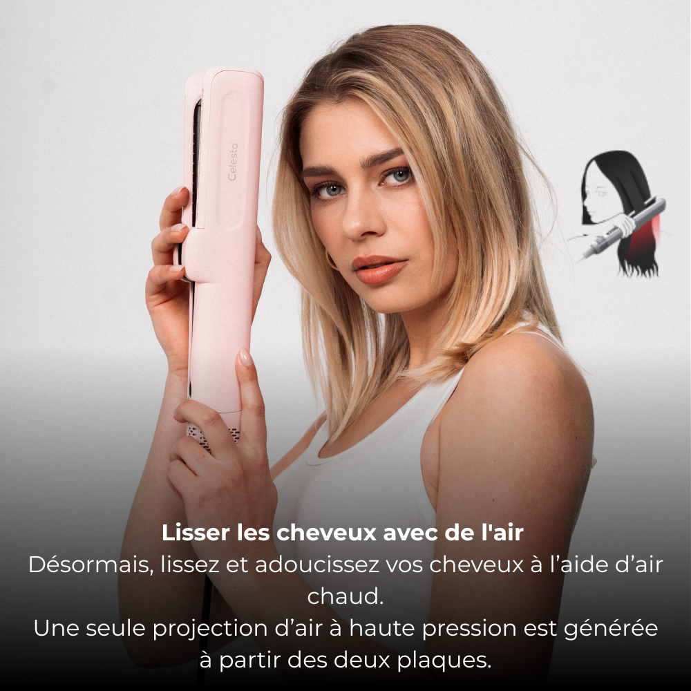 Amtn Club | Lisseur Séchant 2-en-1 Rose – AirLiss Celesta