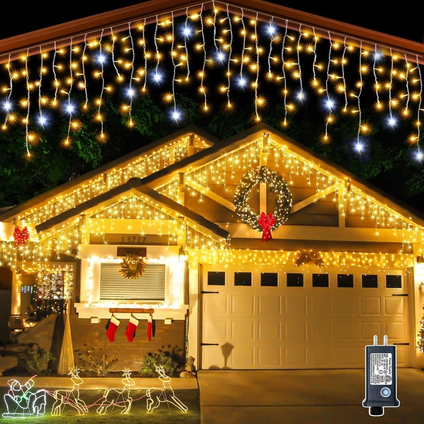 Amtn Club | Rideaux Lumineux LED Blanc Chaud Scintillants