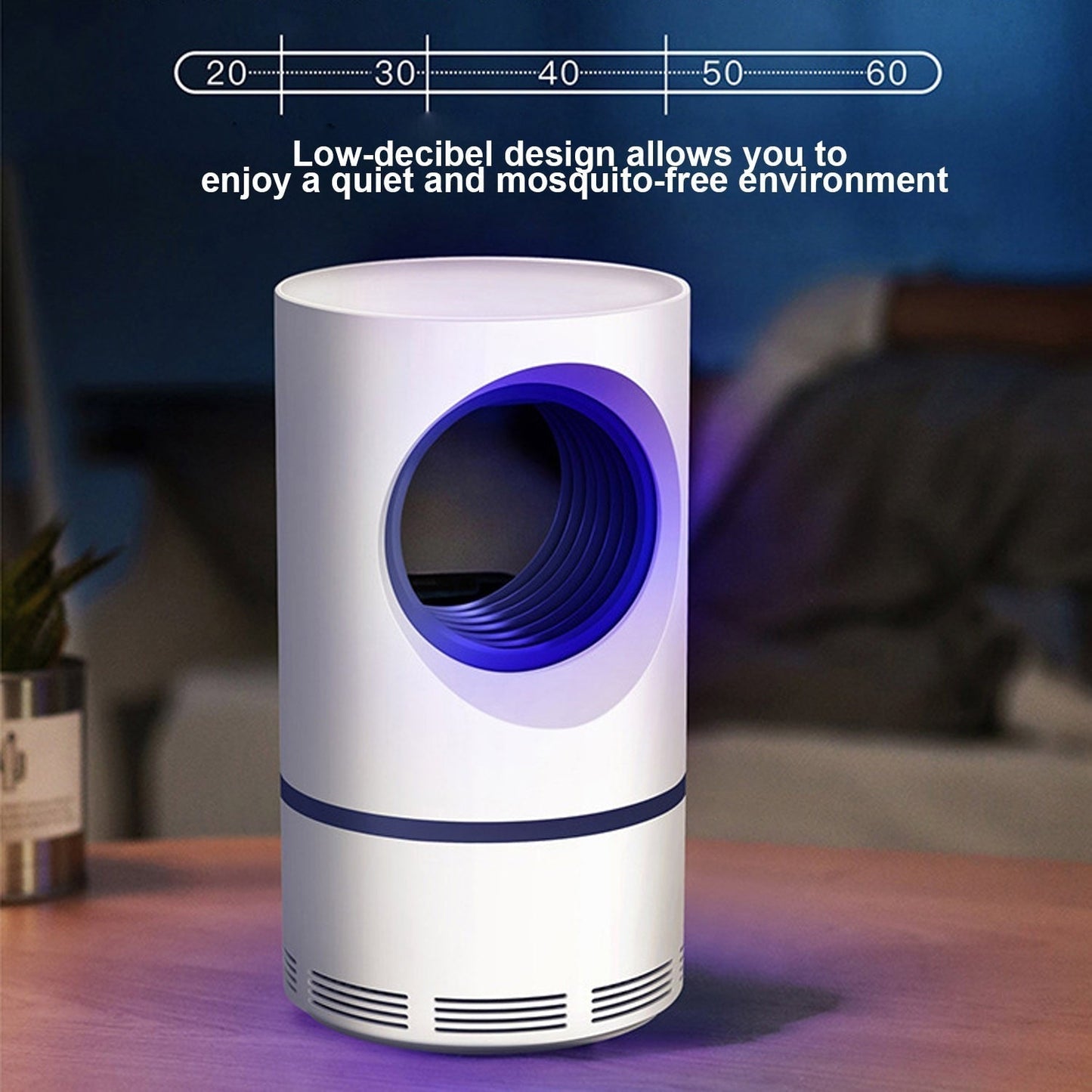 Amtn Club | Lampe Anti-Moustiques Minimaliste Bowlift – Piège à Insectes LED Silencieux, Répulsif et Capture de Moustiques pour Intérieur (Design Moderne et Sans Produits Chimiques)