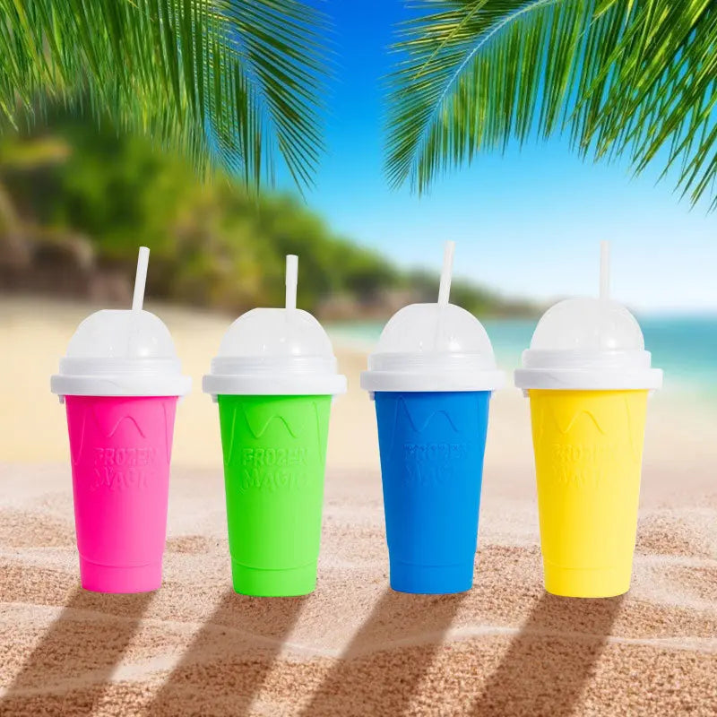Amtn Club | FrostCup – Tasse Slushy Réutilisable pour Boissons Glacées | Gobelet Rafraîchissant pour Smoothies et Granités Maison