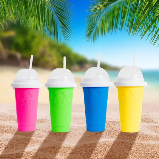 Amtn Club | FrostCup – Tasse Slushy Réutilisable pour Boissons Glacées | Gobelet Rafraîchissant pour Smoothies et Granités Maison