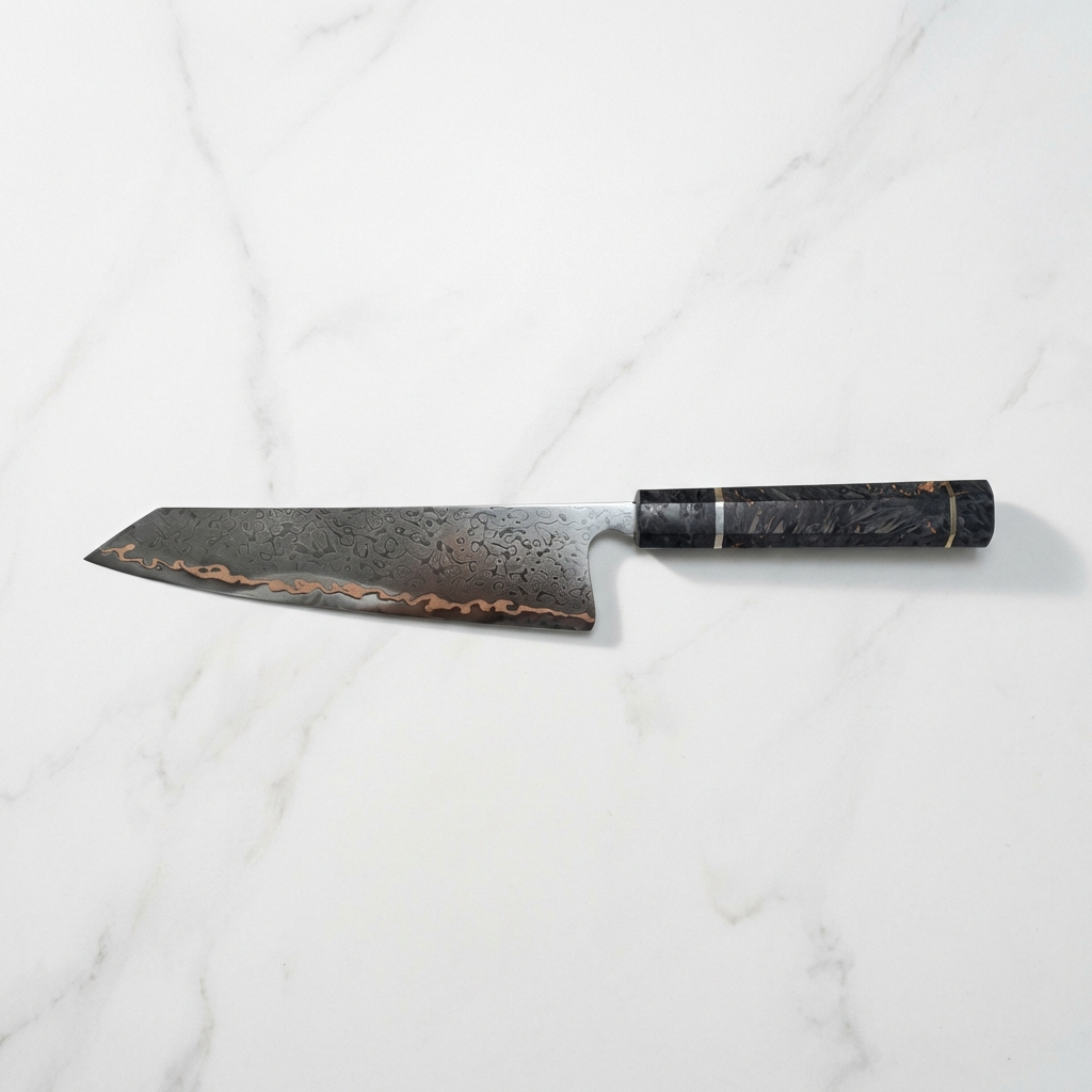 Amtn Club | Homura Kiritsuke – Couteau Japonais Premium Polyvalent en Acier Damassé VG-10 pour Découpe de Précision Professionnelle