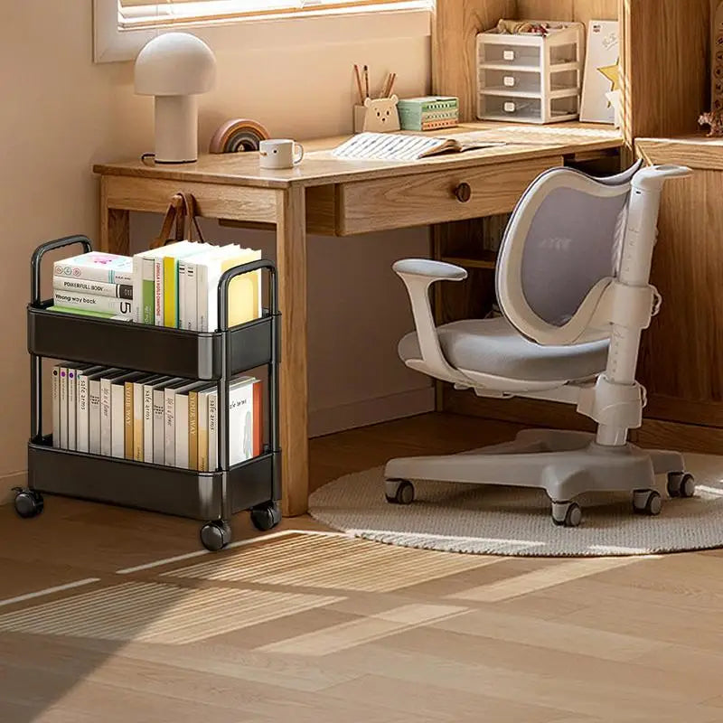 Amtn Club | Chariot de bibliothèque mobile Rollit avec roues – étagère de rangement livres et organisation bureau compact